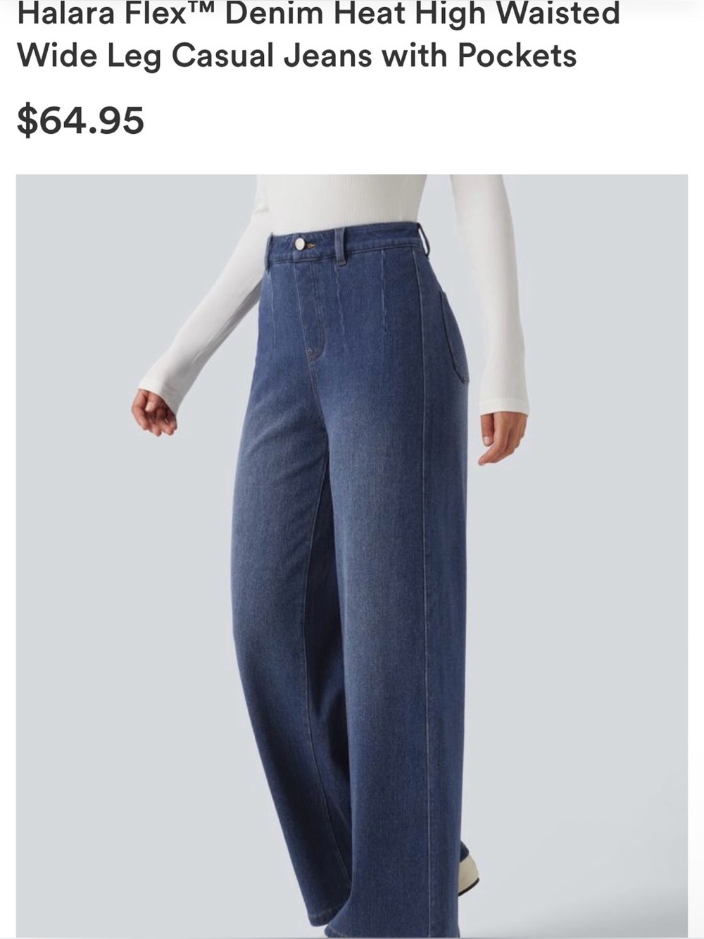 Halara wide leg denim
